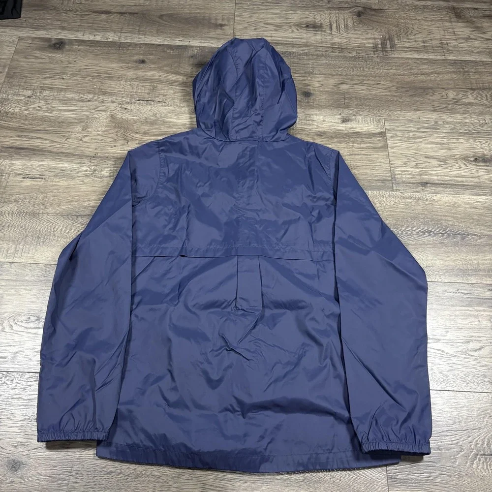 Columbia Jacket Unisex Kids Large Blue Hooded Full‎ Zip Windbreaker Lightweight